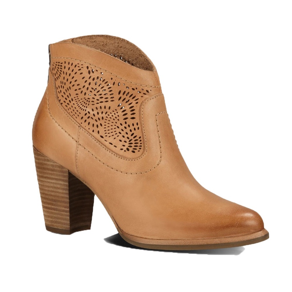 UGG Perforated Tan Ankle Boots